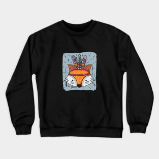 Colorful Fox Crewneck Sweatshirt